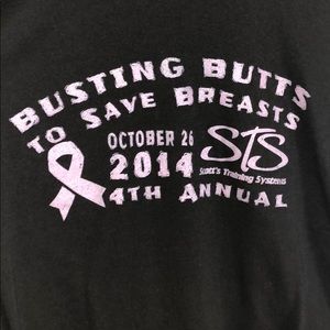 Busting Butts to Save Breast t shirt size LARGE